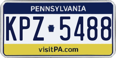PA license plate KPZ5488