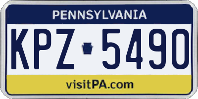 PA license plate KPZ5490