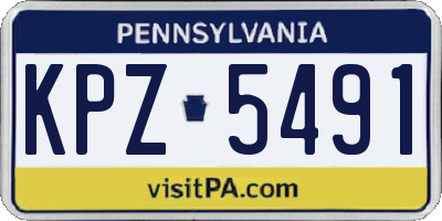 PA license plate KPZ5491