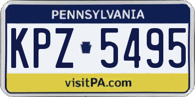 PA license plate KPZ5495