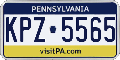 PA license plate KPZ5565