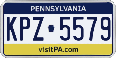 PA license plate KPZ5579