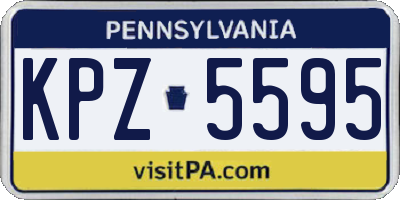 PA license plate KPZ5595
