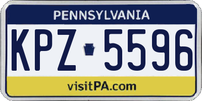 PA license plate KPZ5596