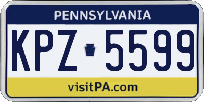 PA license plate KPZ5599