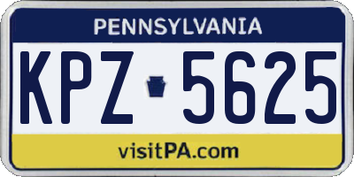 PA license plate KPZ5625