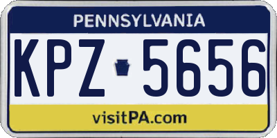 PA license plate KPZ5656