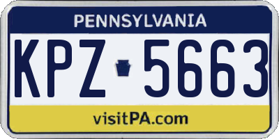 PA license plate KPZ5663