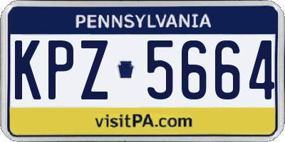 PA license plate KPZ5664