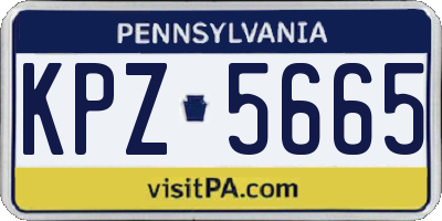PA license plate KPZ5665