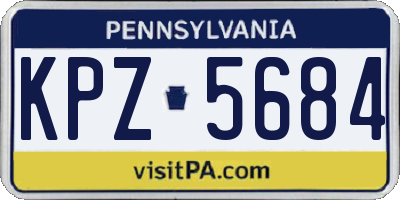 PA license plate KPZ5684