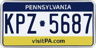 PA license plate KPZ5687