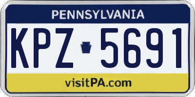 PA license plate KPZ5691