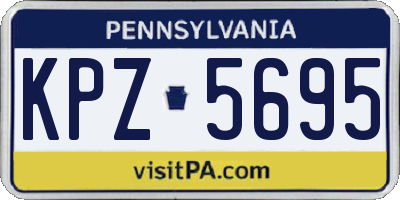 PA license plate KPZ5695