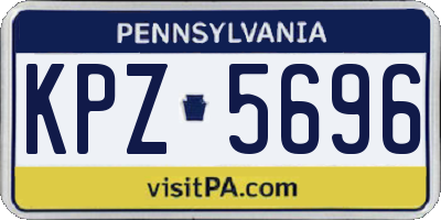PA license plate KPZ5696