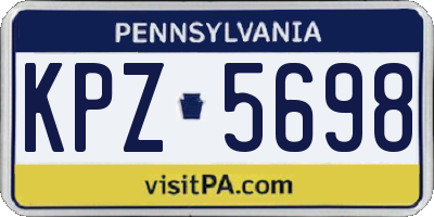 PA license plate KPZ5698