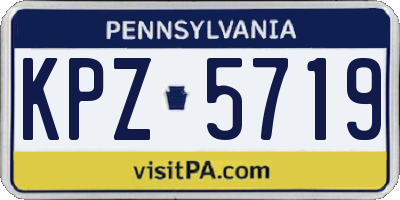 PA license plate KPZ5719