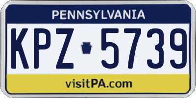 PA license plate KPZ5739