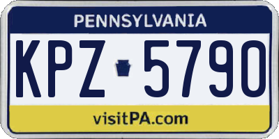 PA license plate KPZ5790