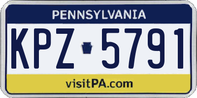 PA license plate KPZ5791