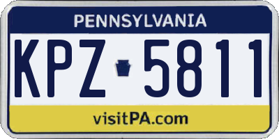 PA license plate KPZ5811