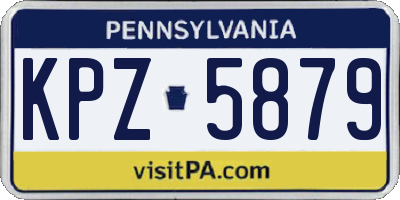 PA license plate KPZ5879