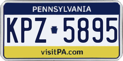PA license plate KPZ5895