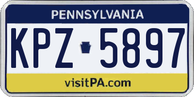 PA license plate KPZ5897