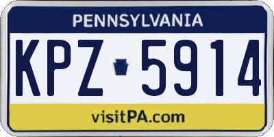PA license plate KPZ5914