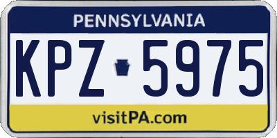 PA license plate KPZ5975