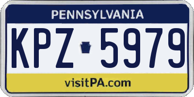 PA license plate KPZ5979