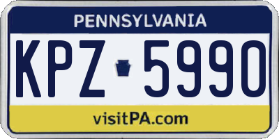 PA license plate KPZ5990