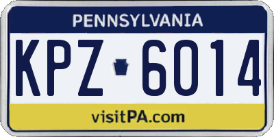 PA license plate KPZ6014