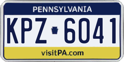 PA license plate KPZ6041