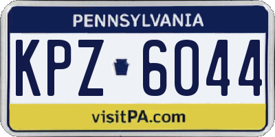 PA license plate KPZ6044