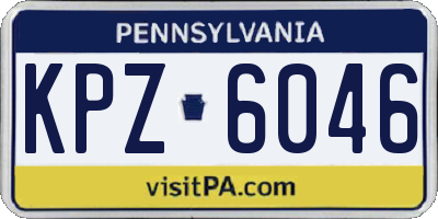 PA license plate KPZ6046