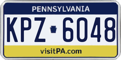 PA license plate KPZ6048