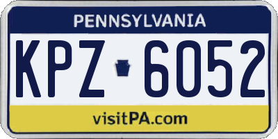 PA license plate KPZ6052