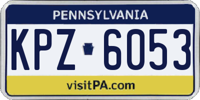 PA license plate KPZ6053
