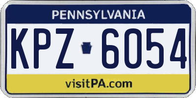 PA license plate KPZ6054