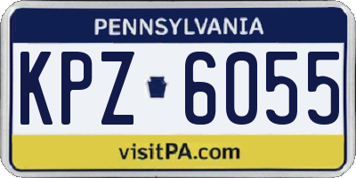 PA license plate KPZ6055