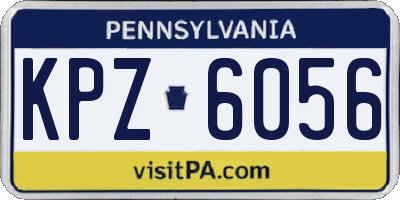 PA license plate KPZ6056