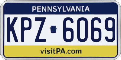 PA license plate KPZ6069