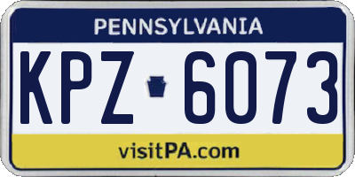 PA license plate KPZ6073
