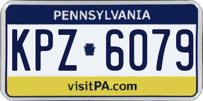 PA license plate KPZ6079
