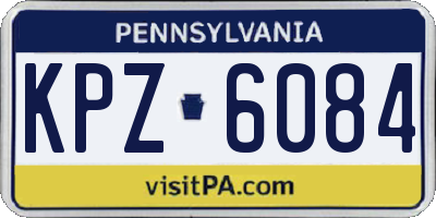 PA license plate KPZ6084