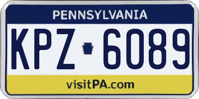 PA license plate KPZ6089