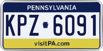 PA license plate KPZ6091
