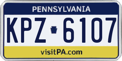PA license plate KPZ6107