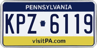 PA license plate KPZ6119